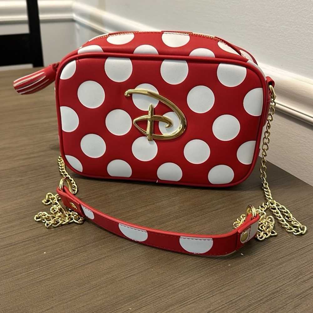 Disney Loungefly Crossbody Bag - Red with White P… - image 1