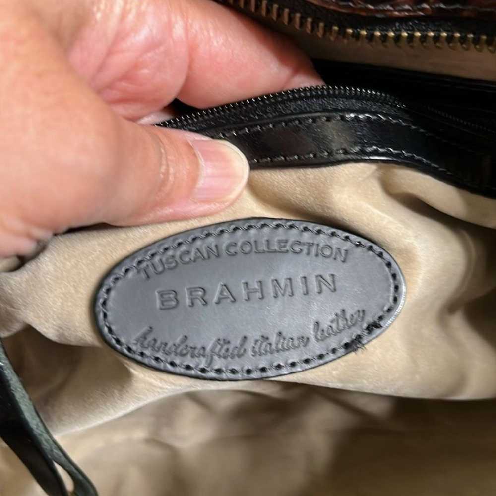 Brahmin Shoulder Hobo Leather Bag Crocodile Embos… - image 11