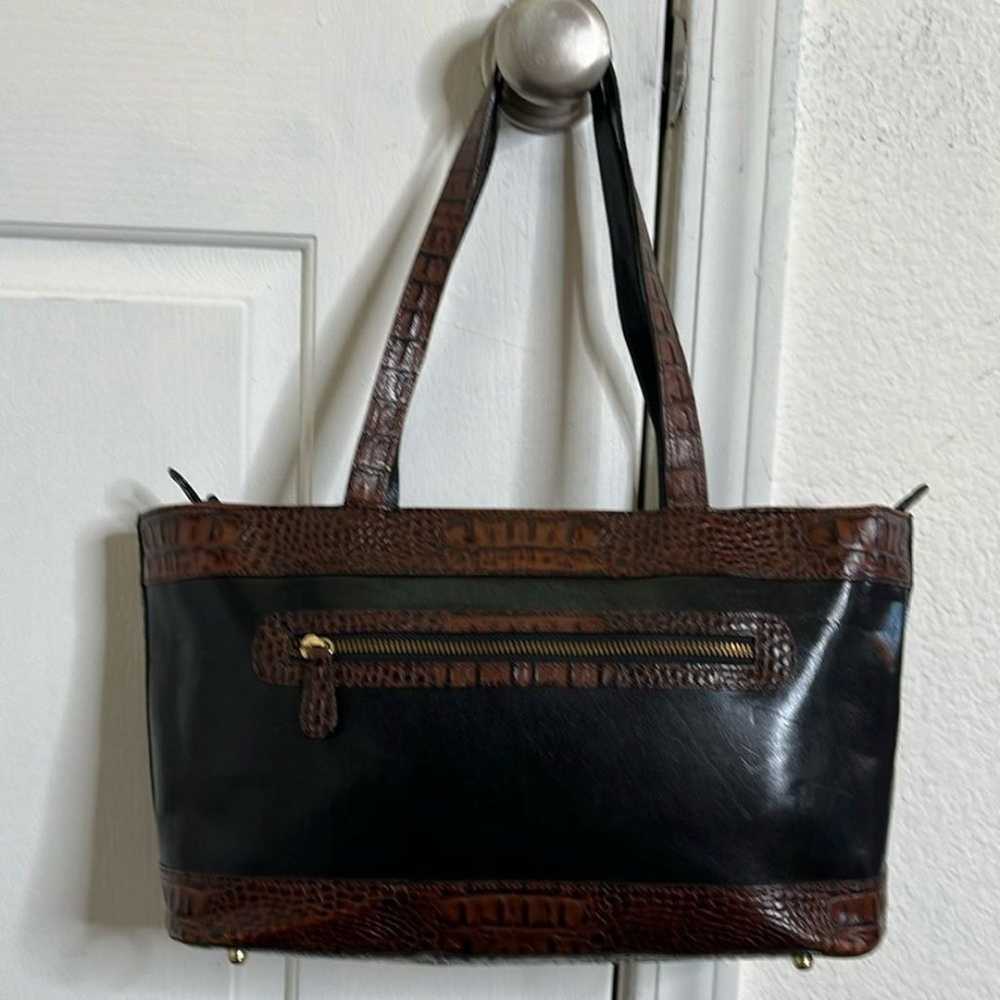 Brahmin Shoulder Hobo Leather Bag Crocodile Embos… - image 2