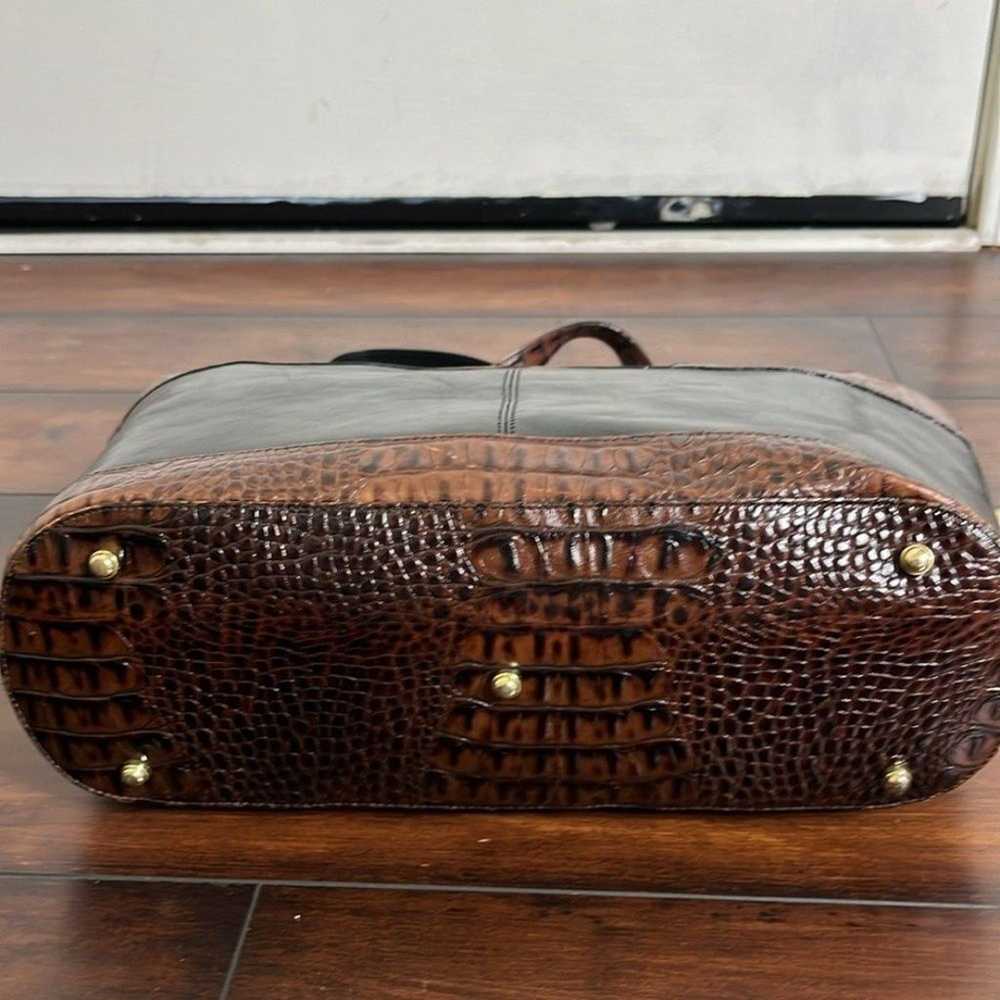 Brahmin Shoulder Hobo Leather Bag Crocodile Embos… - image 3