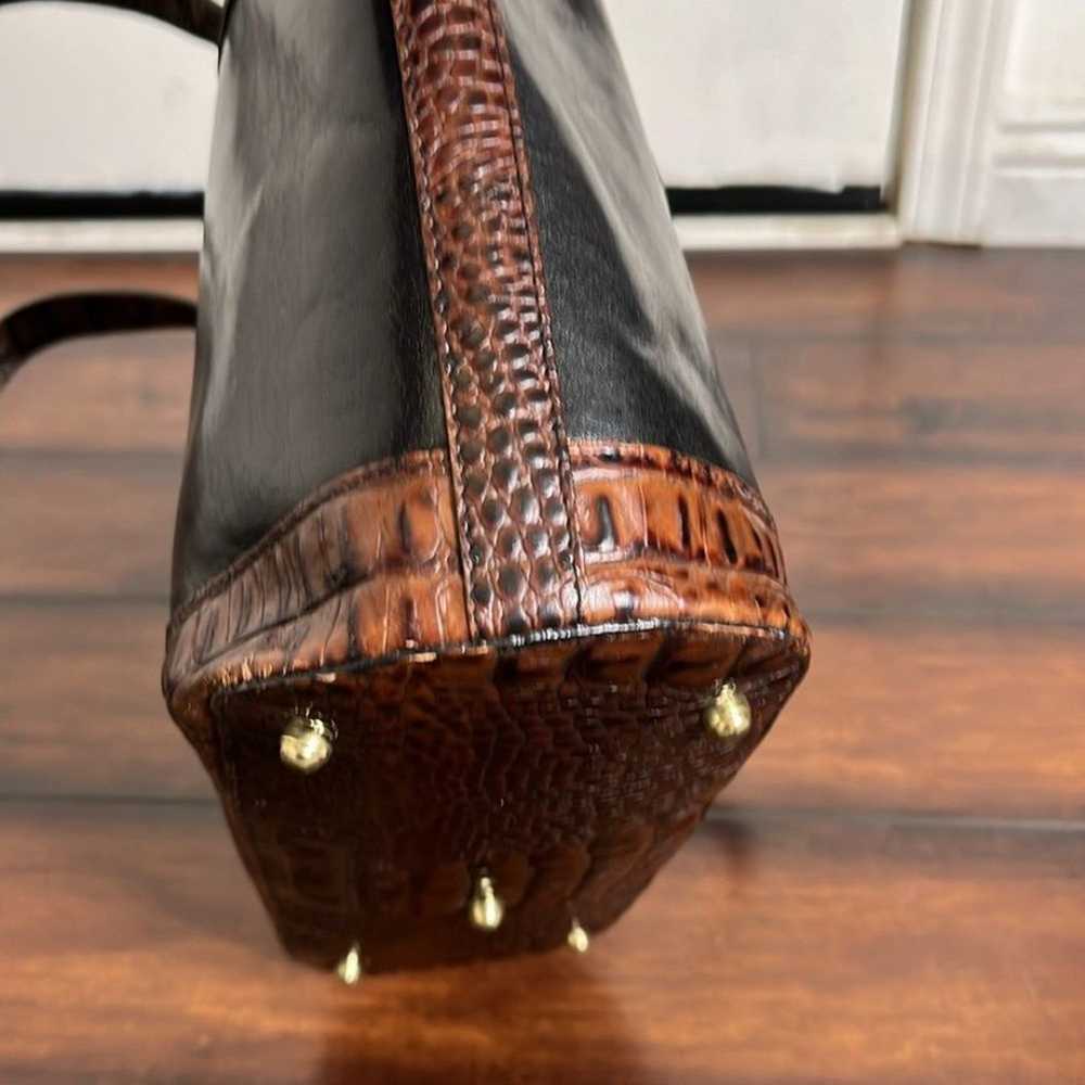 Brahmin Shoulder Hobo Leather Bag Crocodile Embos… - image 5