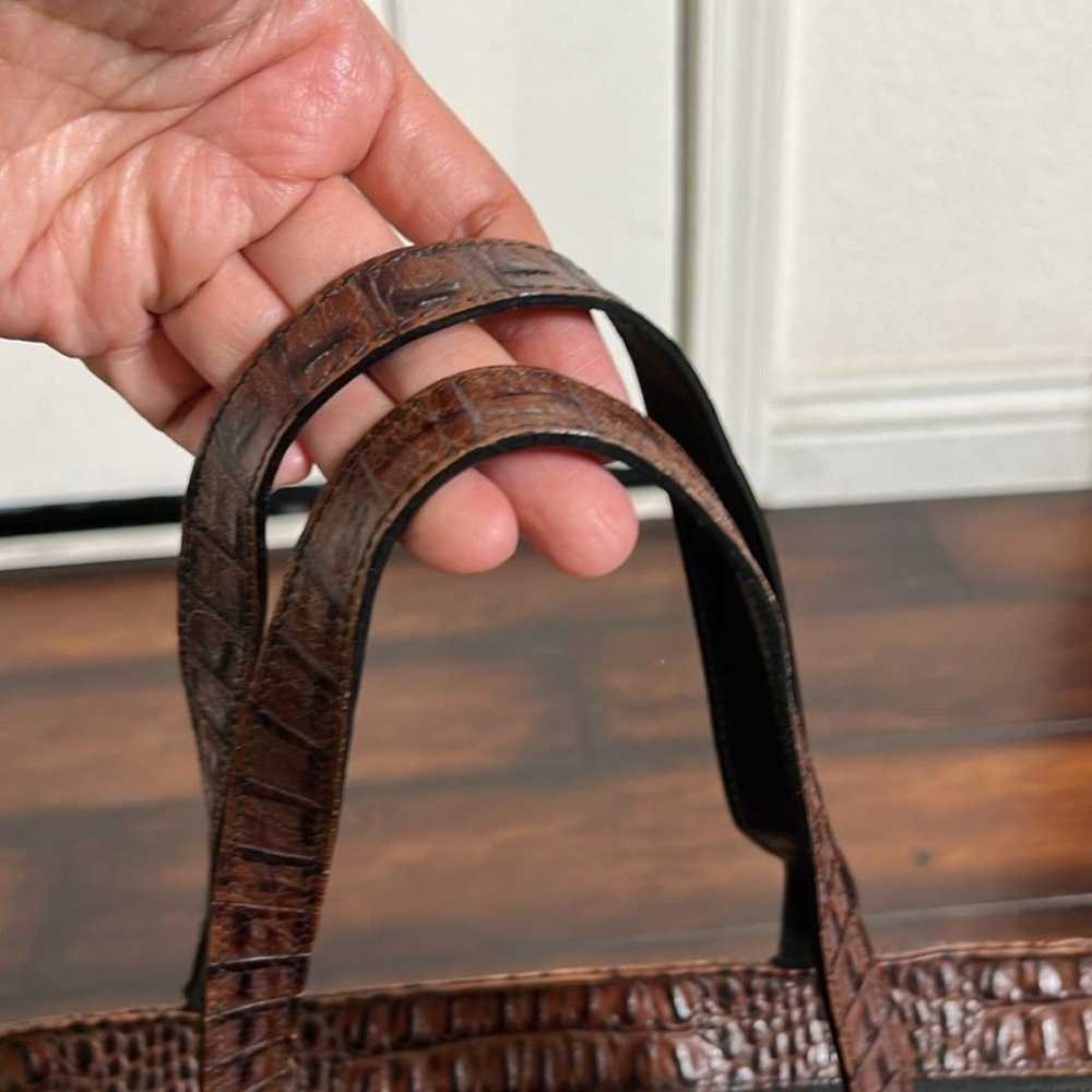 Brahmin Shoulder Hobo Leather Bag Crocodile Embos… - image 7