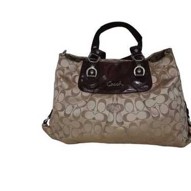 Coach Tan/Khaki Ashley Signature Sateen Bag F15510