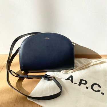 A.P.C. Navy Leather Shoulder Bag - image 1