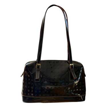 Arcadia Black Patent Leather Double Handle Satche… - image 1