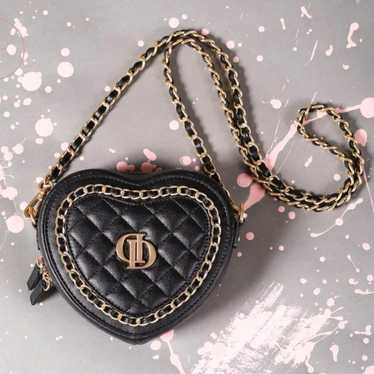 Darich Heart Motif Mini Bag BLK