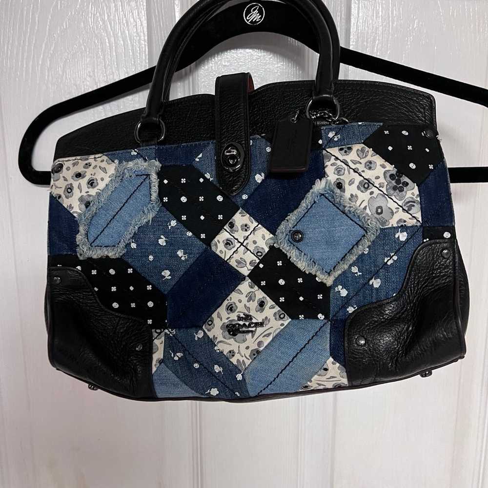 Coach preowned denim and faux leather bag - image 6