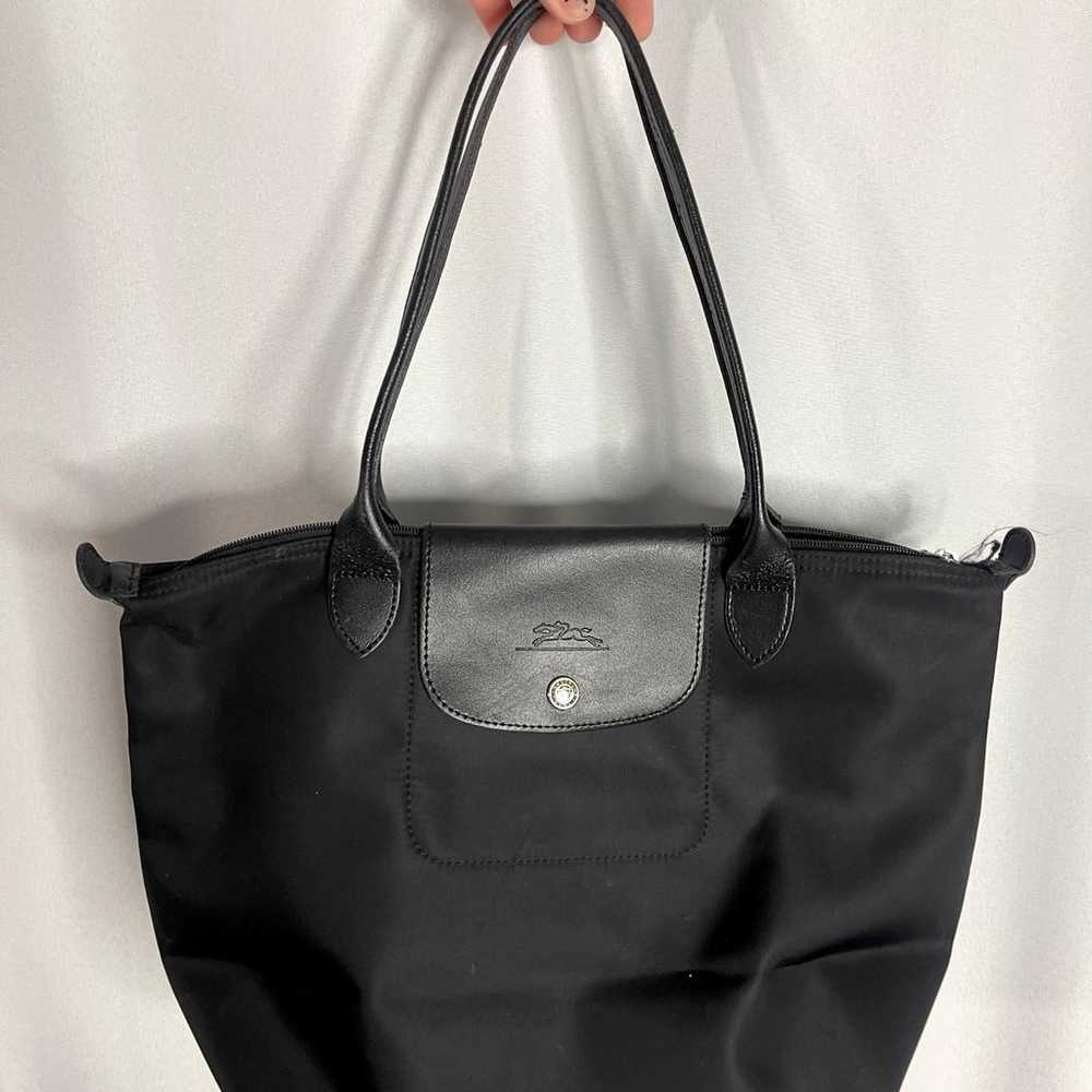 Longchamp le pliage | medium black nylon black le… - image 2