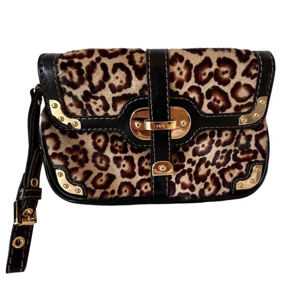 Rafe New York Leopard Print Black Tan Calf Hair L… - image 2