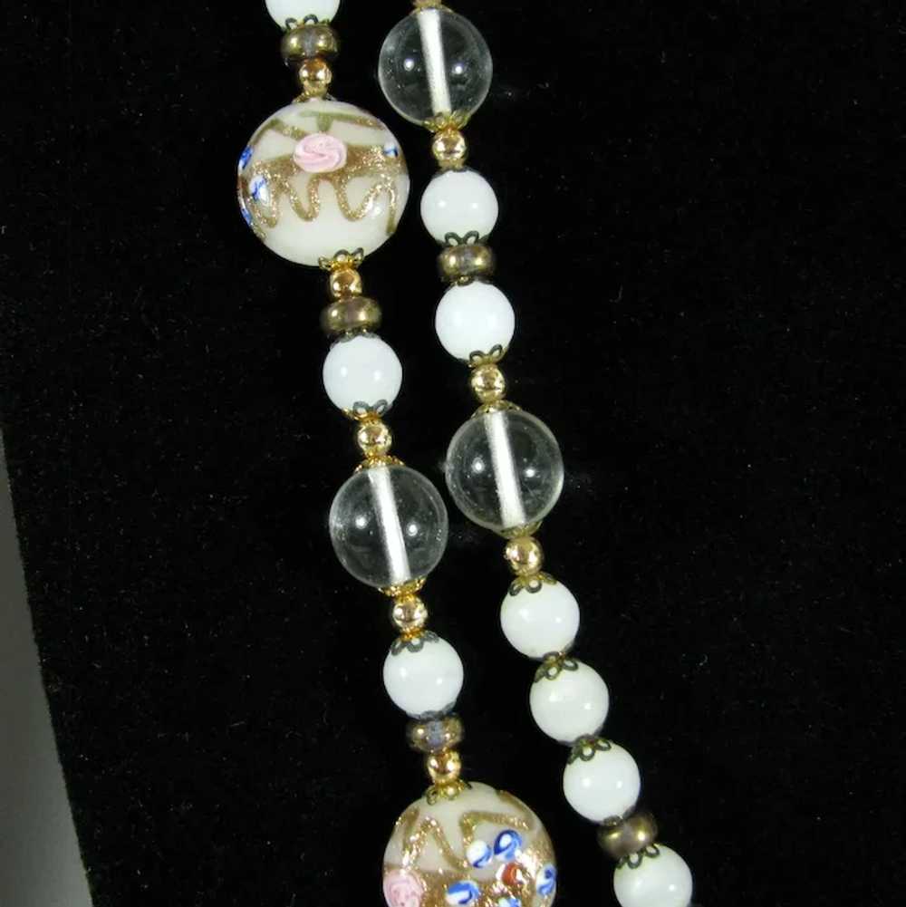 Fab Venetian Wedding Cake Bead Necklace - image 4