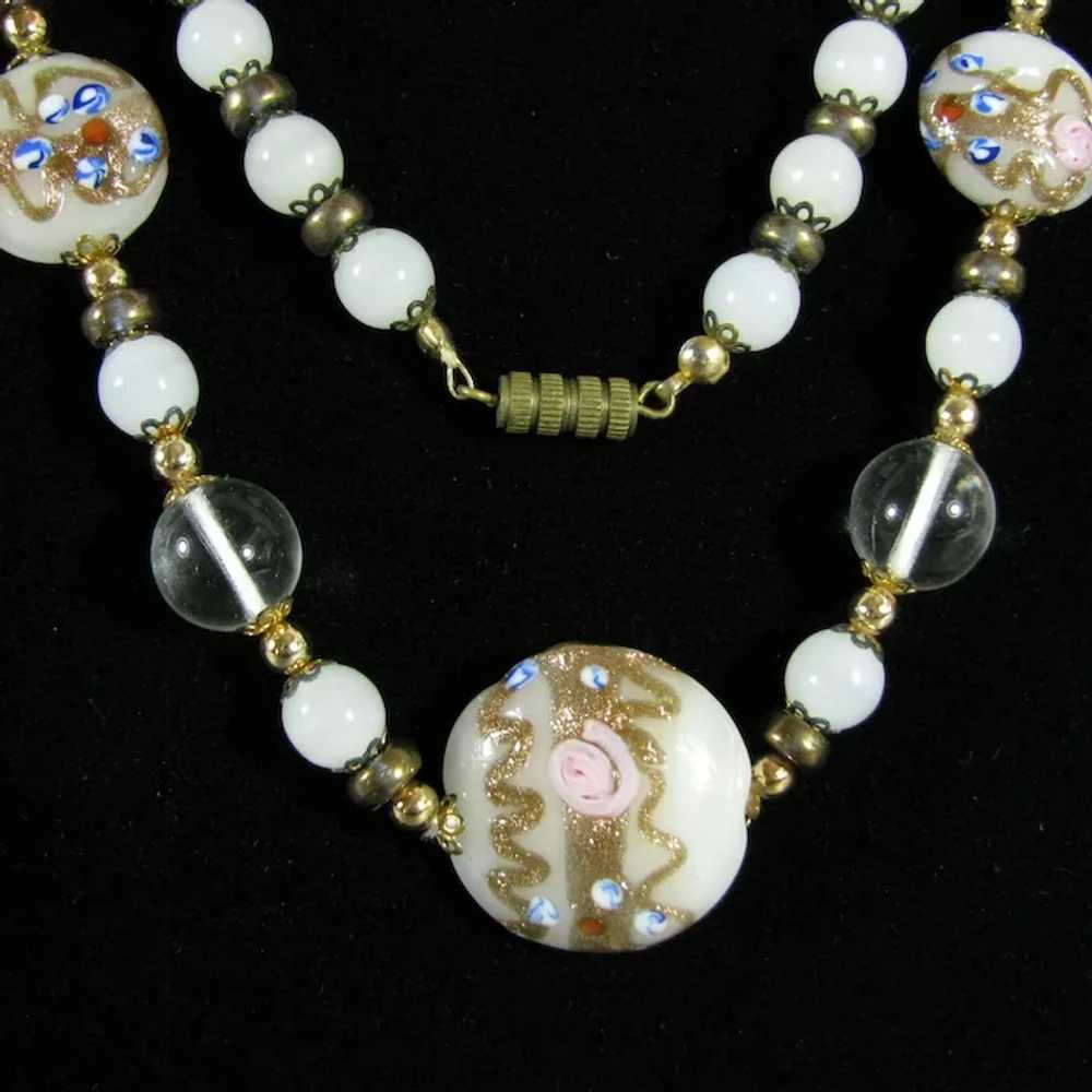 Fab Venetian Wedding Cake Bead Necklace - image 5