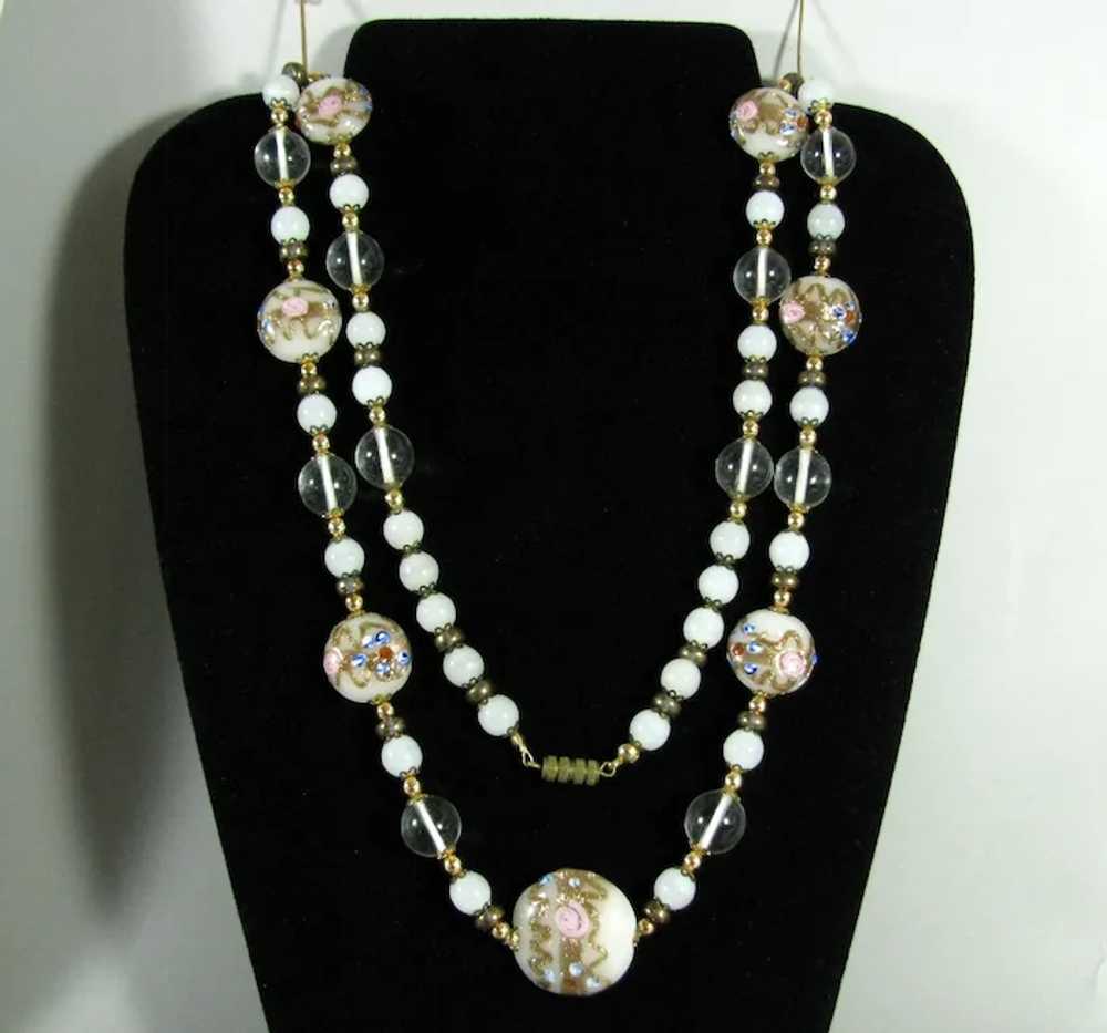 Fab Venetian Wedding Cake Bead Necklace - image 6