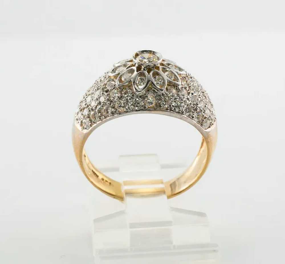 Natural Diamond Ring 18K Gold Band Vintage Estate… - image 8