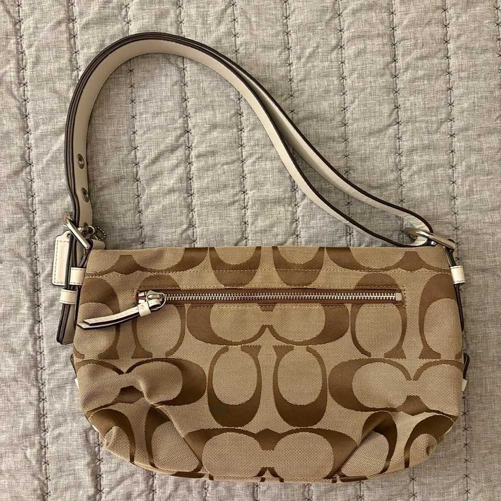 Coach Signature Logo Jacquard Shoulder Bag - image 1