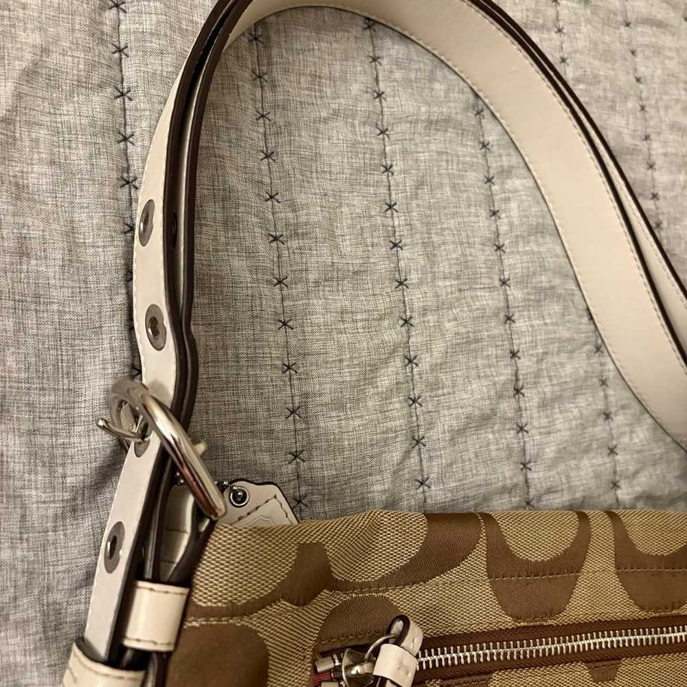 Coach Signature Logo Jacquard Shoulder Bag - image 3