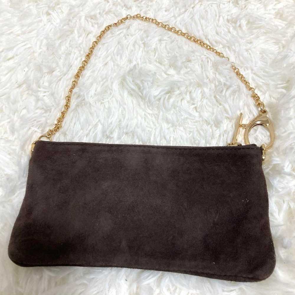 SITA PARANTICA Nubuck Chain Clutch Brown - image 4