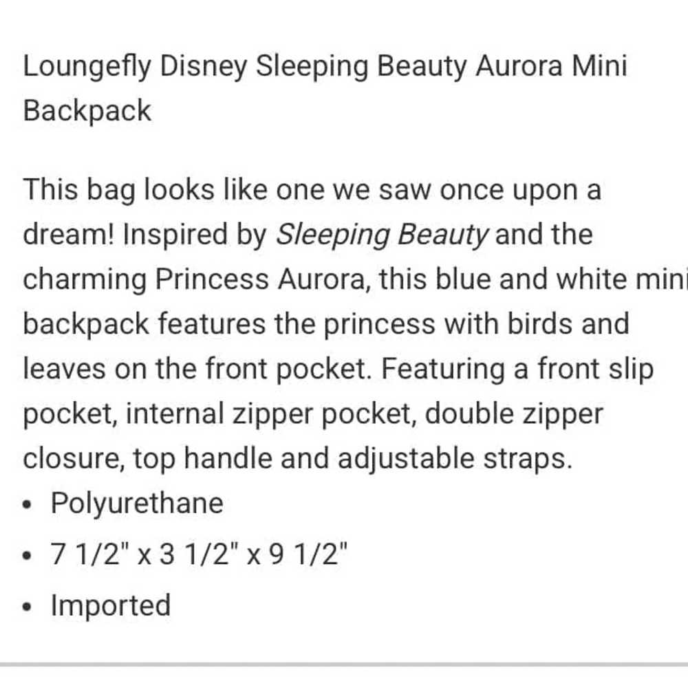 Loungefly Disney Sleeping Beauty Backpack - image 5