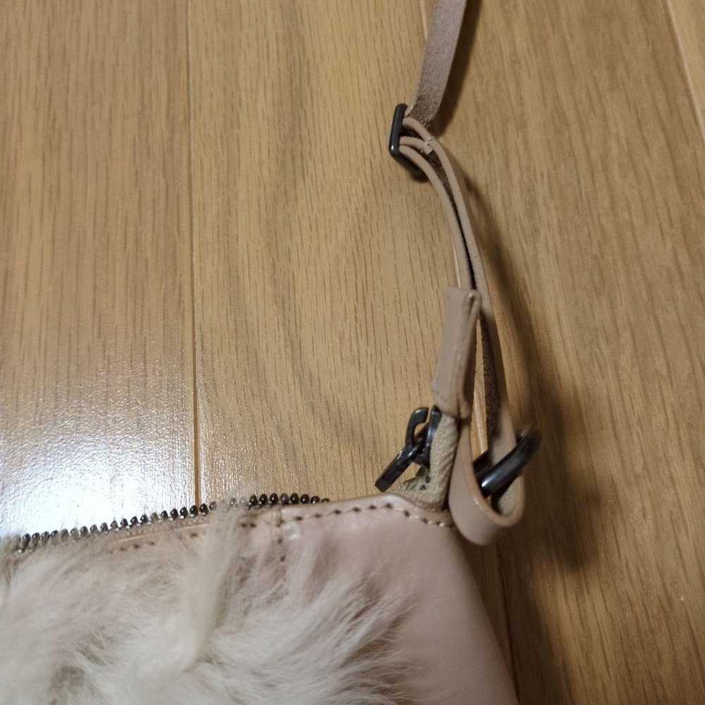 Iapapione Fur-Trimmed Shoulder Bag Beige/Black/Wh… - image 3