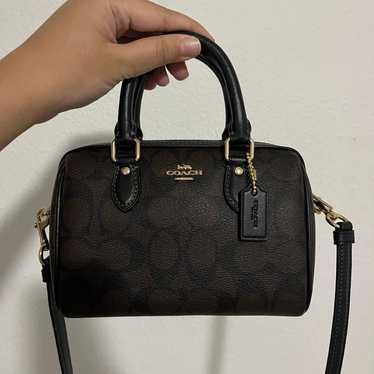 Coach mini Rowan dark signature canvas