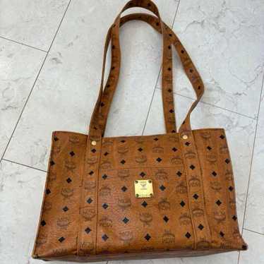 MCM Shoulder Bag Brown Medium Size