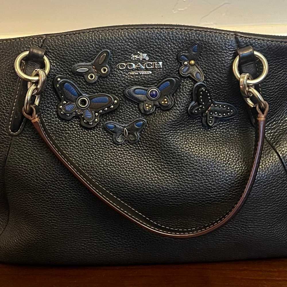 Coach Small Kelsey Satchel with Butterflies Appli… - image 5