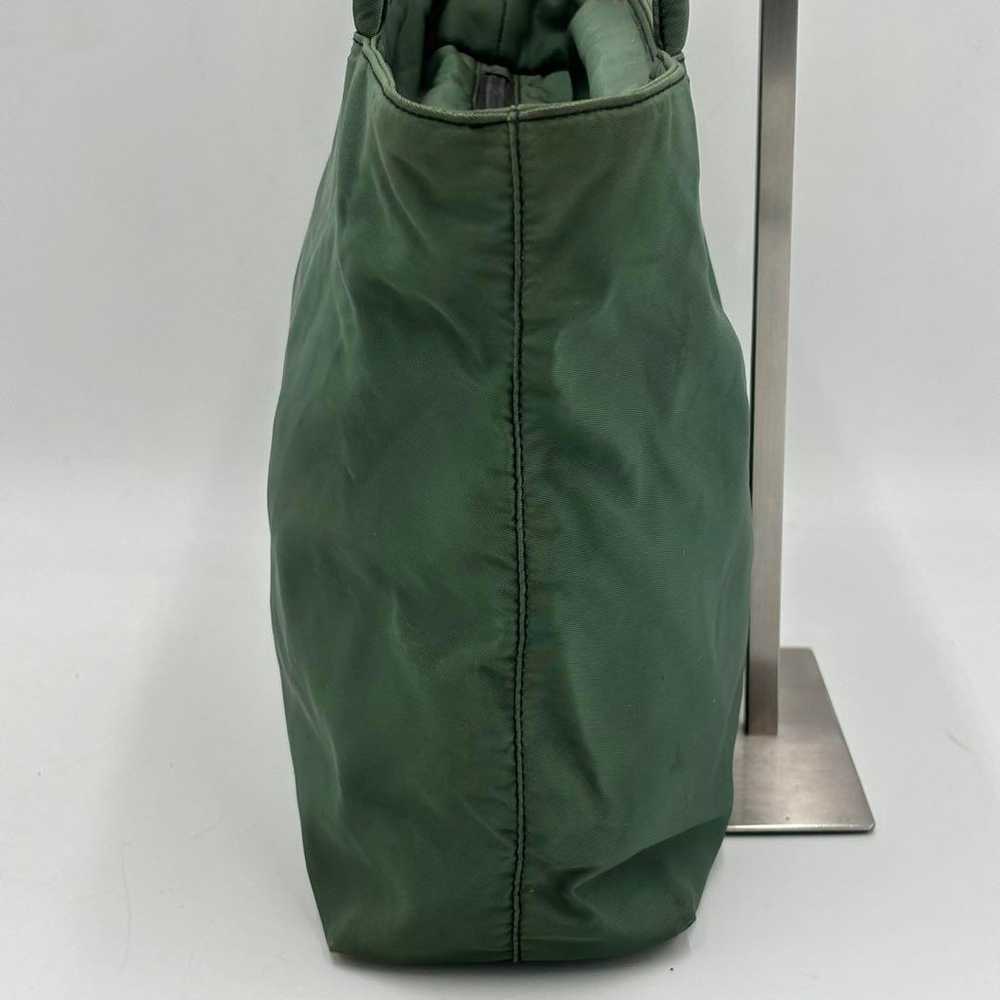 PRADA Tesuto Nylon Tote Bag Hand Bag Green - image 5