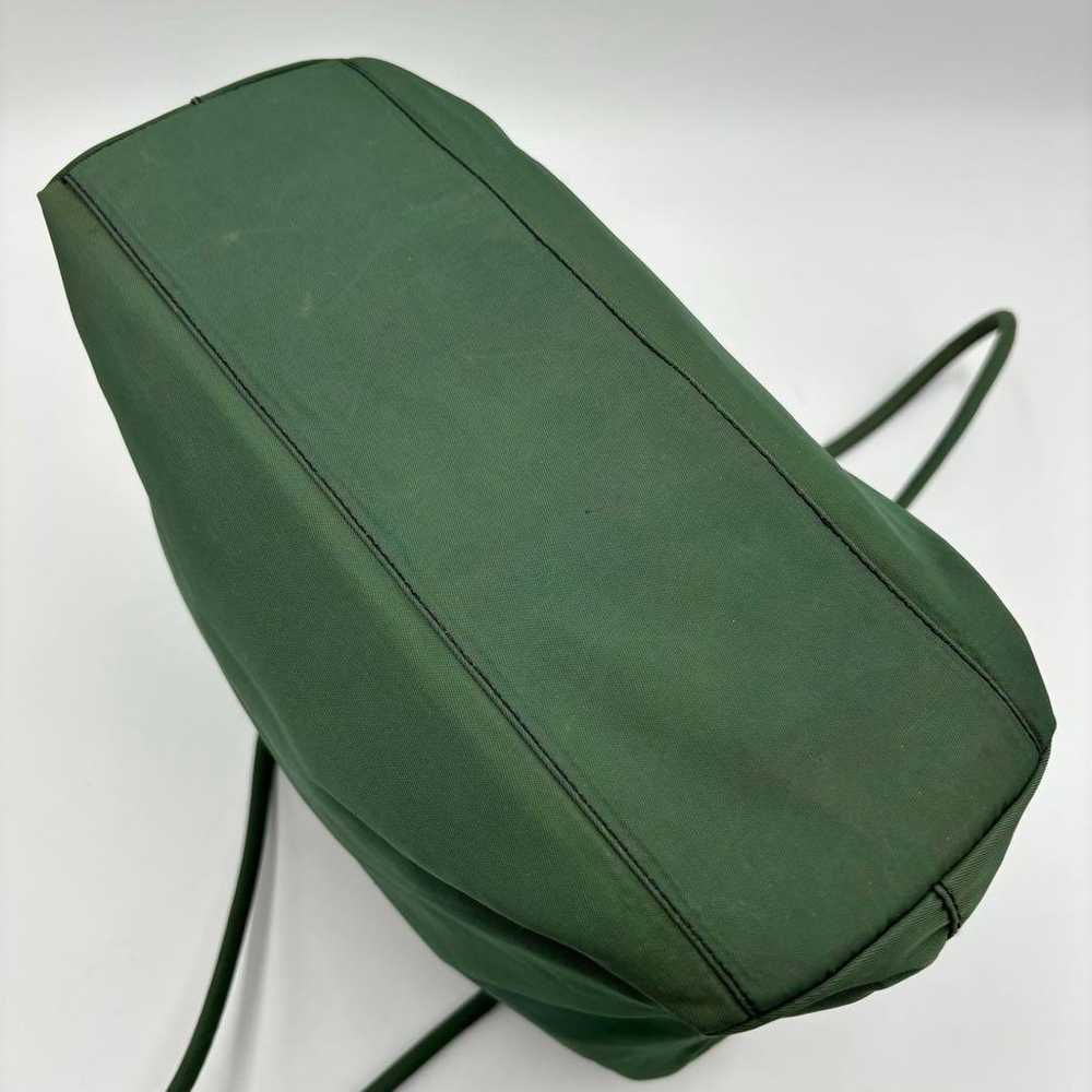 PRADA Tesuto Nylon Tote Bag Hand Bag Green - image 7