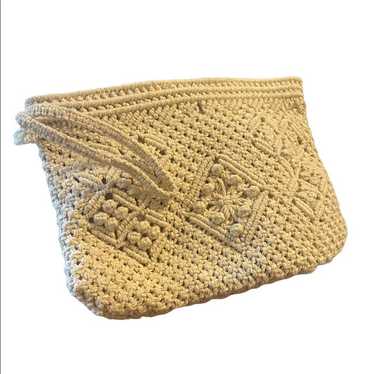 Handmade crochet wristlet macramé knit