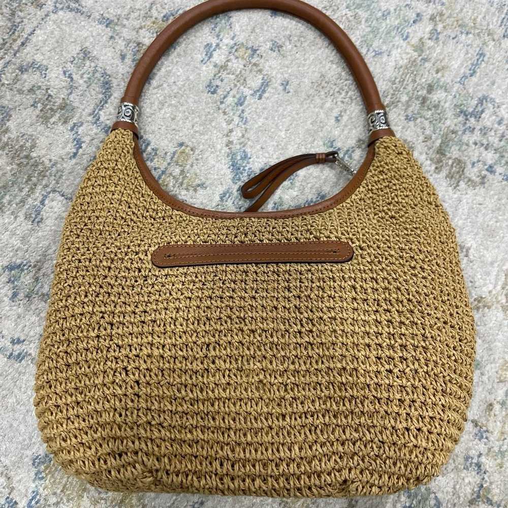 Brighton Shelby Straw Shoulder Bag / Tote Wheat B… - image 3