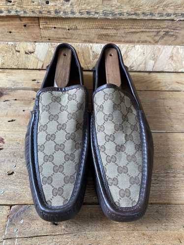 Gucci Gucci signatur Gg print brown driving loafer