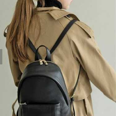 HAYNI Genuine Leather Backpack Black