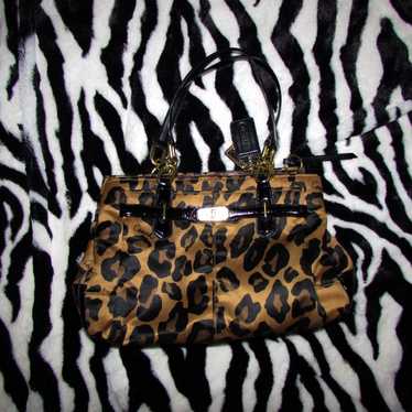 RARE coach cheetah print bag