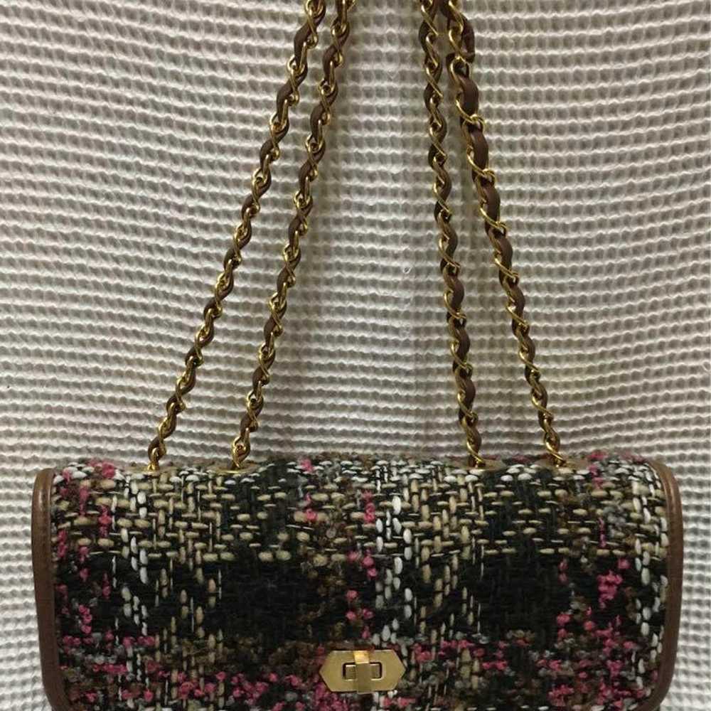 Old England Chain Tweed Handbag - image 1