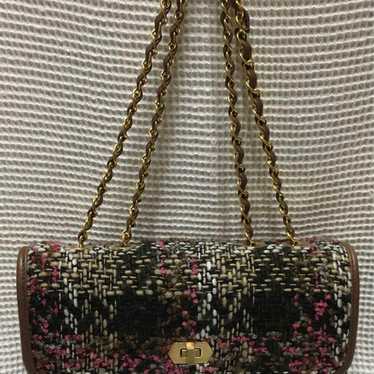 Old England Chain Tweed Handbag - image 1