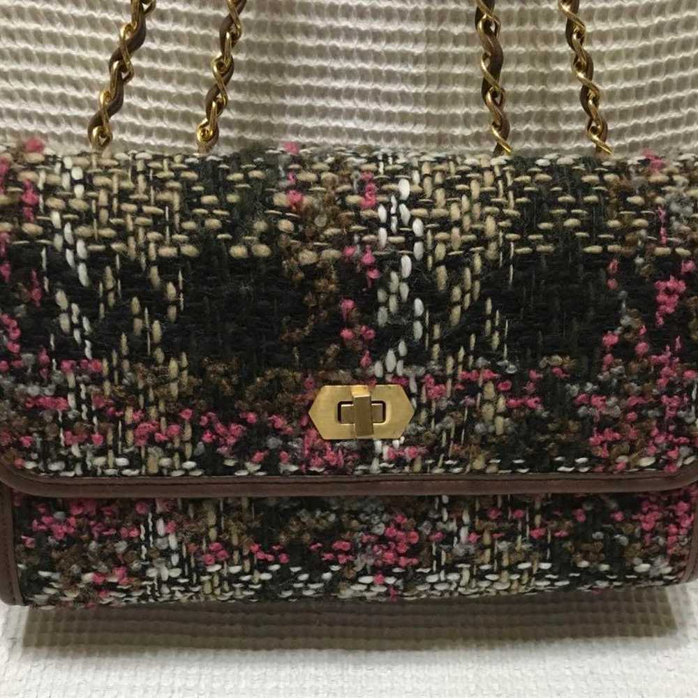 Old England Chain Tweed Handbag - image 2