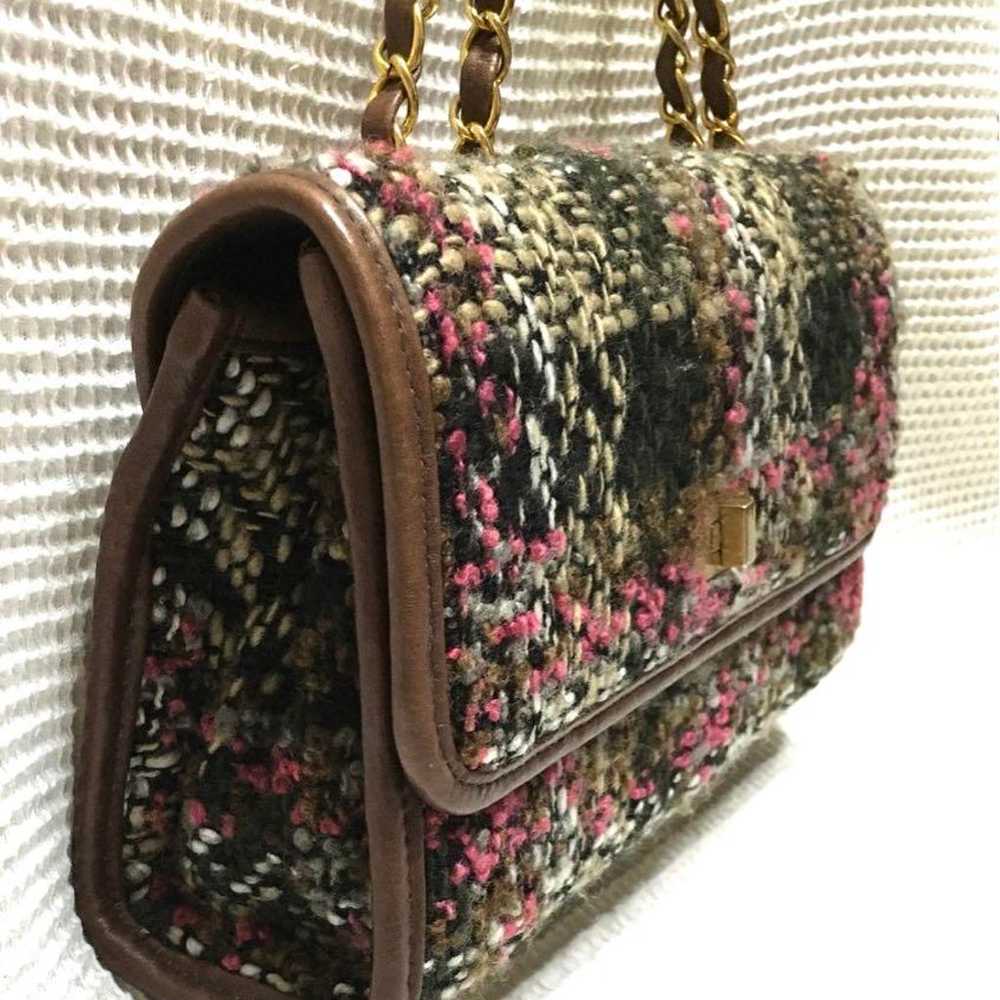 Old England Chain Tweed Handbag - image 5