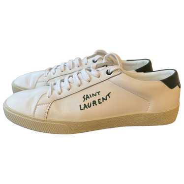 Saint Laurent Court leather low trainers - image 1