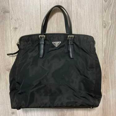 PRADA Tote bag Handbag Nylon Leather Black