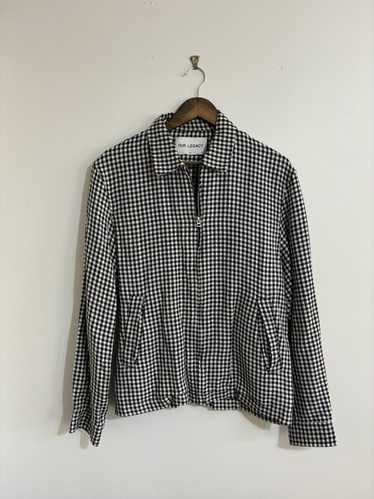 Our Legacy Linen Gingham Checkered Jacket (Black/W