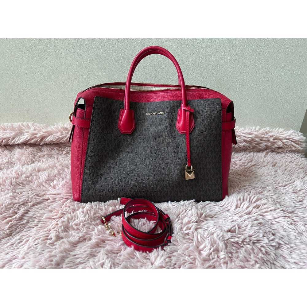 Michael Kors Mercer Belted Large Satchel Red Cros… - image 4