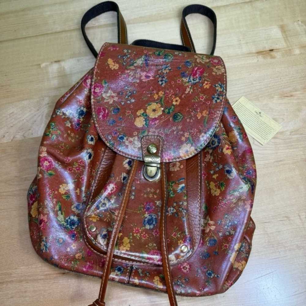 Patricia Nash tan Prairie Rose backpack - image 1