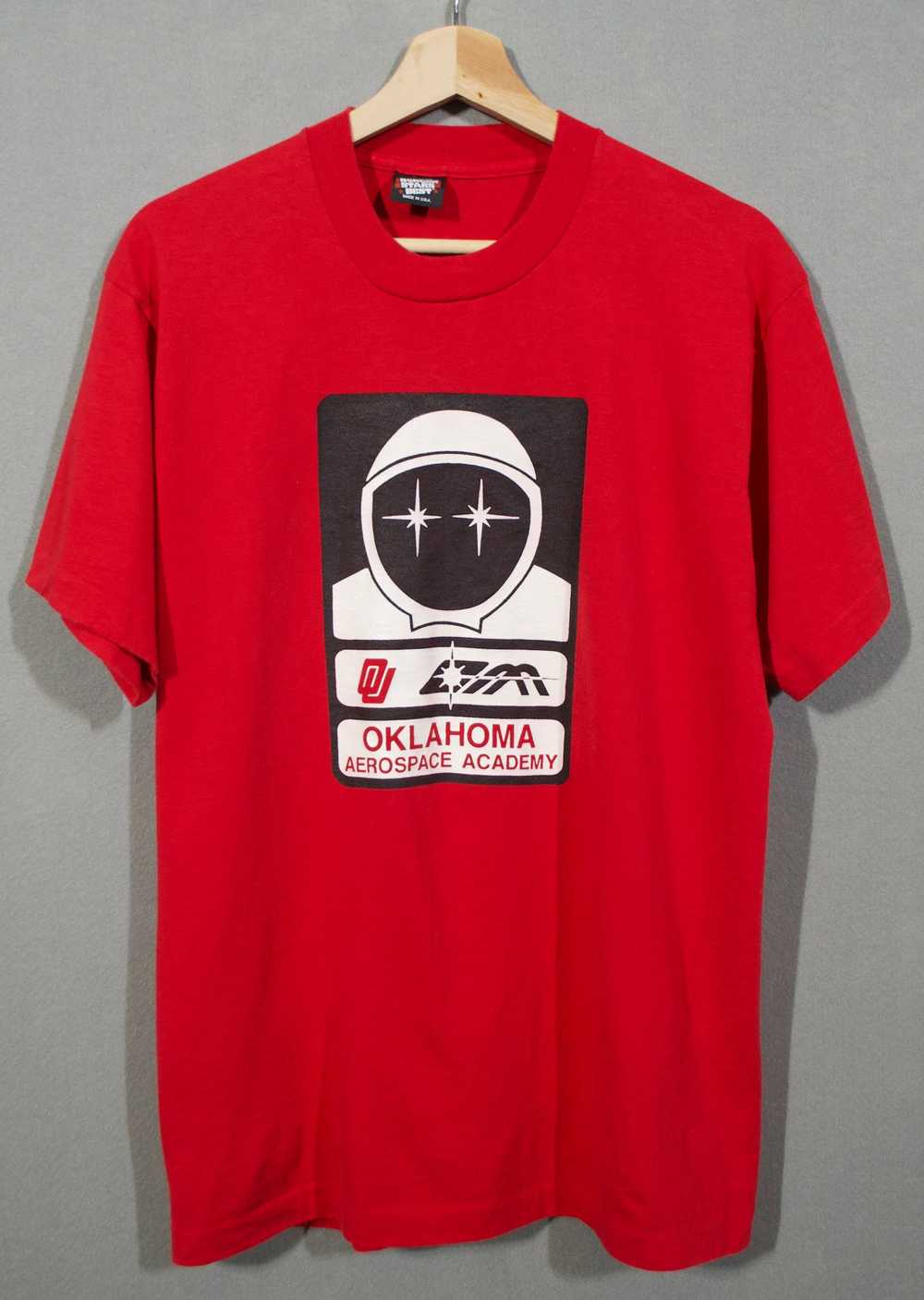 Vintage Oklahoma Aerospace Academy Tshirt sz M - image 2