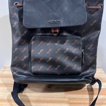 Coach turner backpack with horse and carriage dot popular print