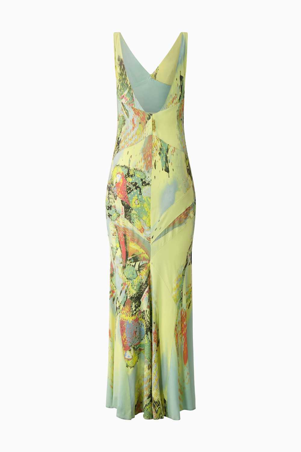 Roberto Cavalli Yellow Parrot Slip Dress - image 2