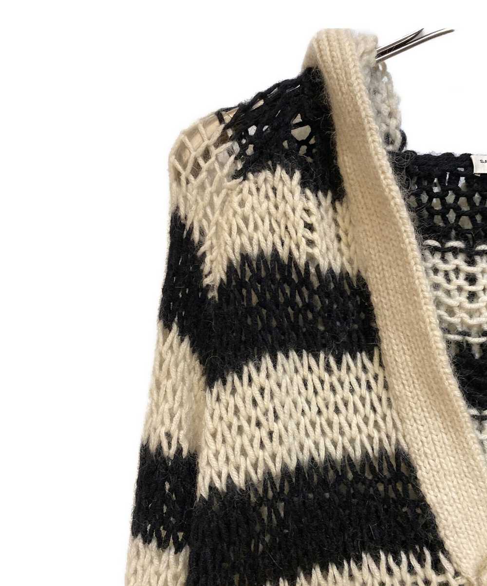 Saint Laurent Paris Striped Mohair Knit Hoodie / … - image 5