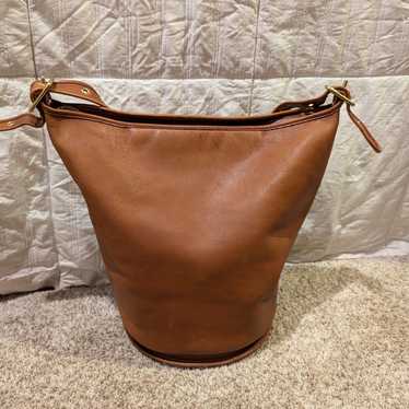 Vintage Coach Bucket Bag Tan/Brown