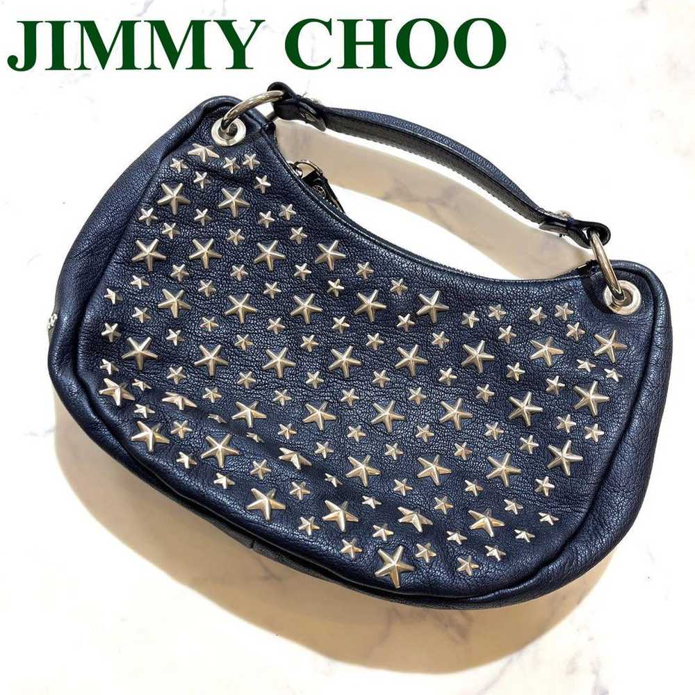 JIMMY CHOO Star Pattern Studded Leather Handbag i… - image 1