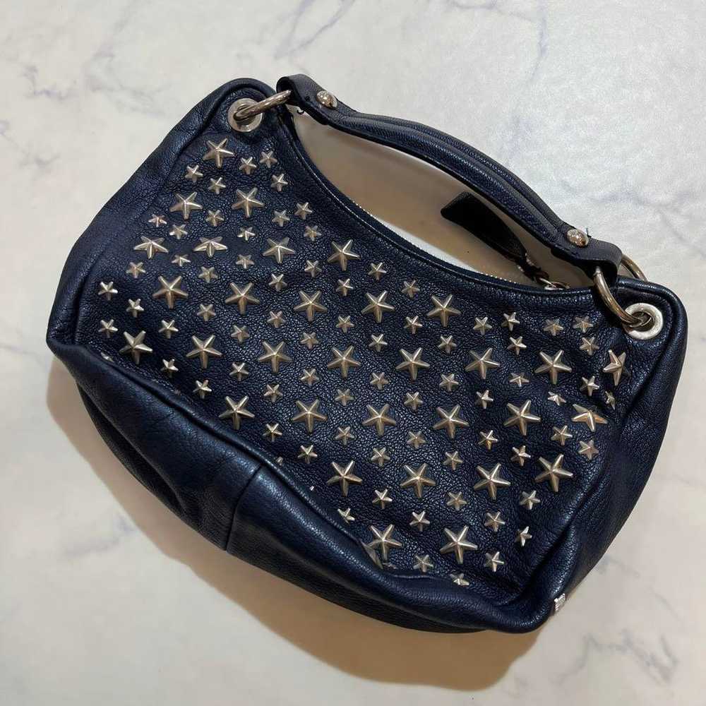 JIMMY CHOO Star Pattern Studded Leather Handbag i… - image 9