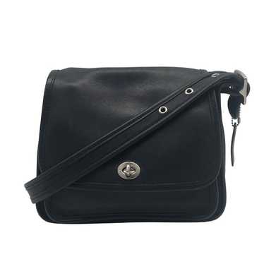 Coach black pebbled leather rambler good 16