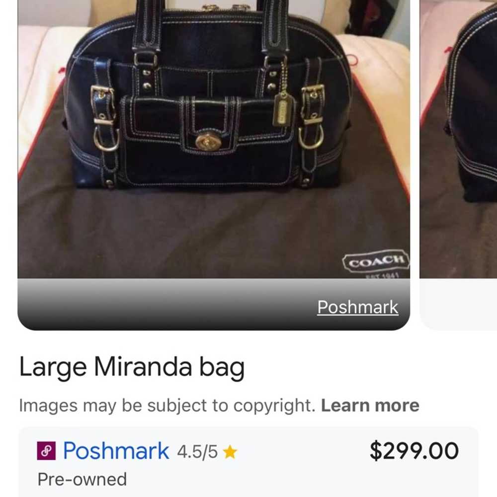 Coach Large Miranda Purse Tote - image 6